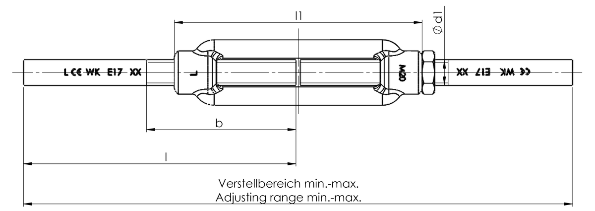 Spannschlösser DIN 1480 mit Anschweißenden (CE)